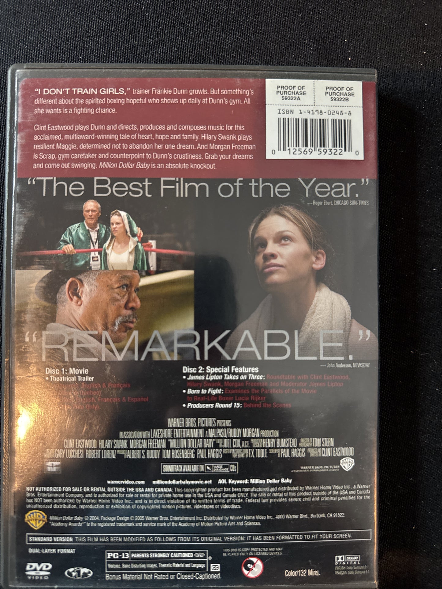 Million Dollar Baby DVDs