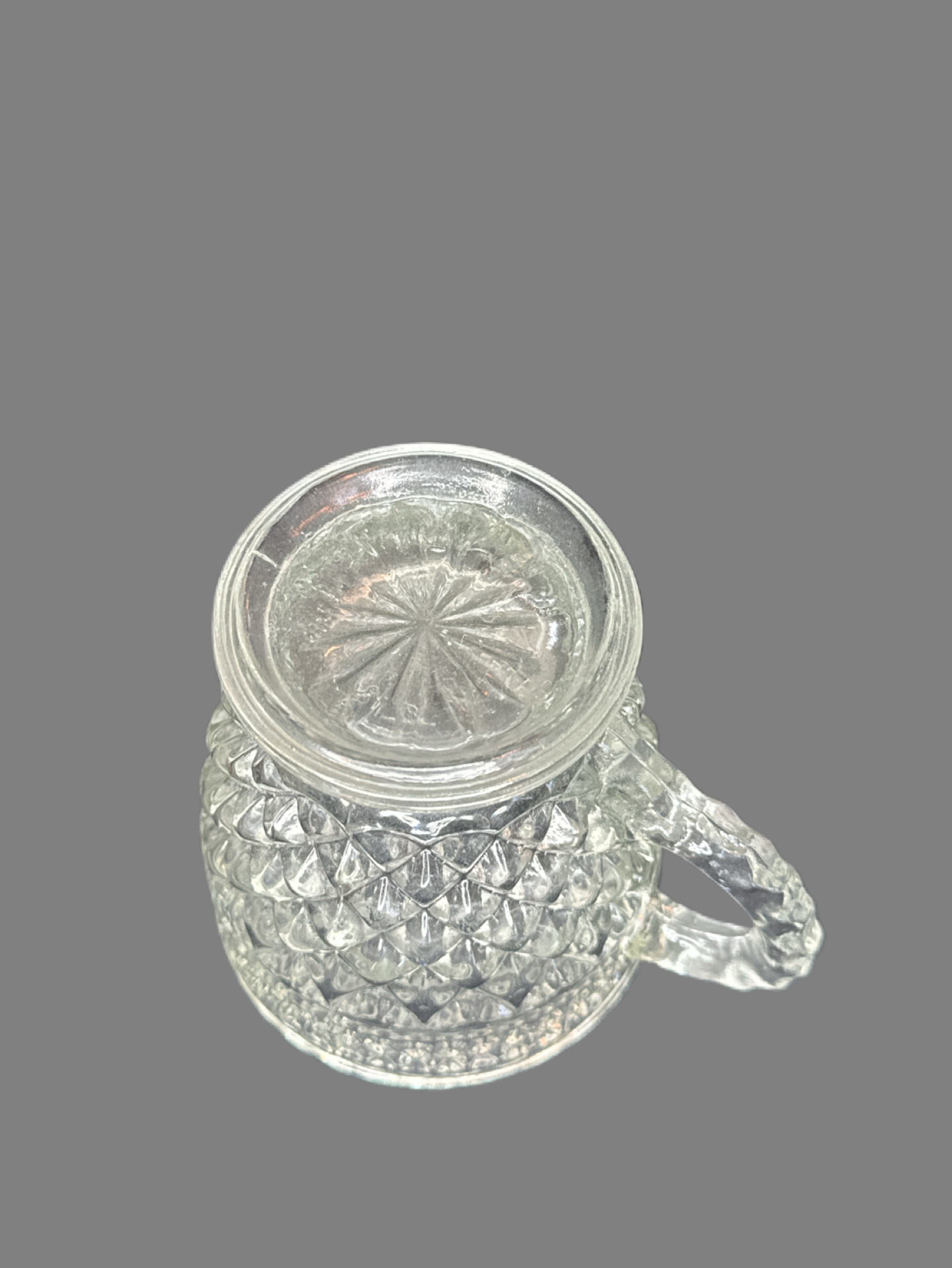 Vintage Anchor Hocking Wexford Pattern Pressed Glass Creamer