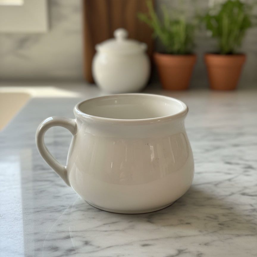 Vintage 1970s Scotch Broth Recipe Ceramic Bowl Mug Cup 3.25" Tall