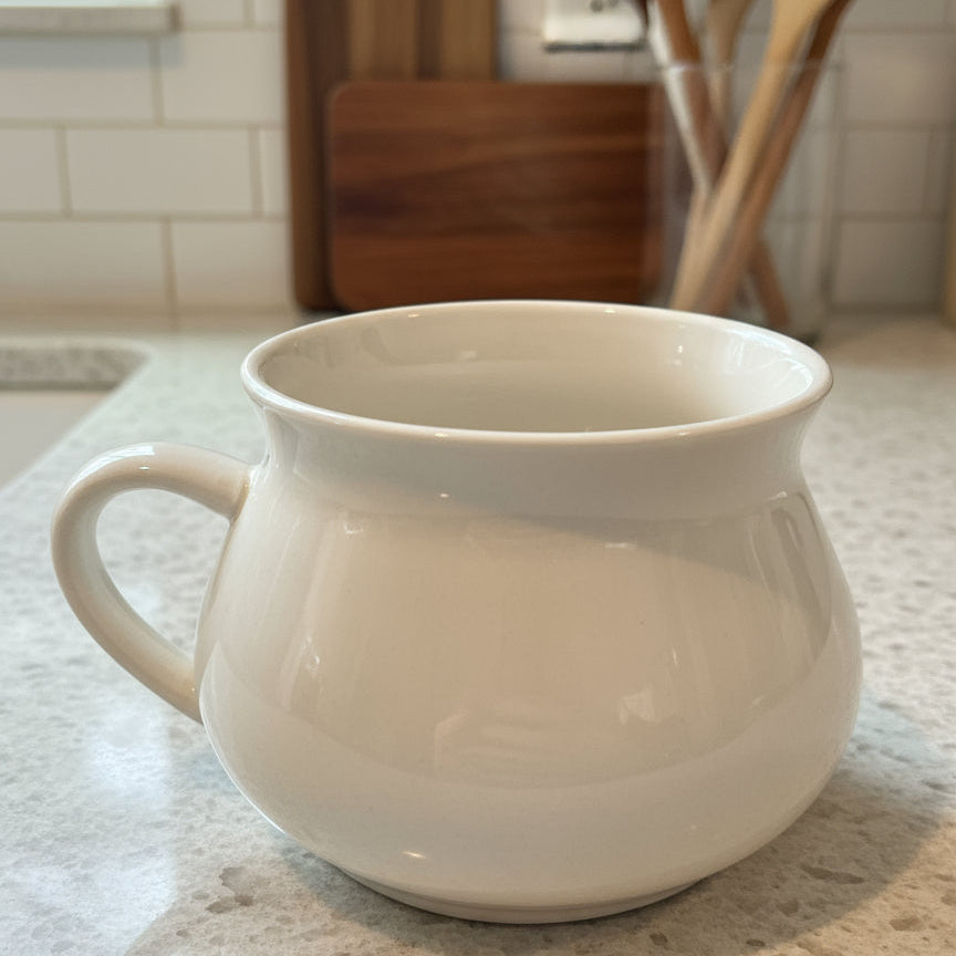 Vintage 1970s Oxtail Soup Recipe Ceramic Bowl Mug Cup 3.5" Tall