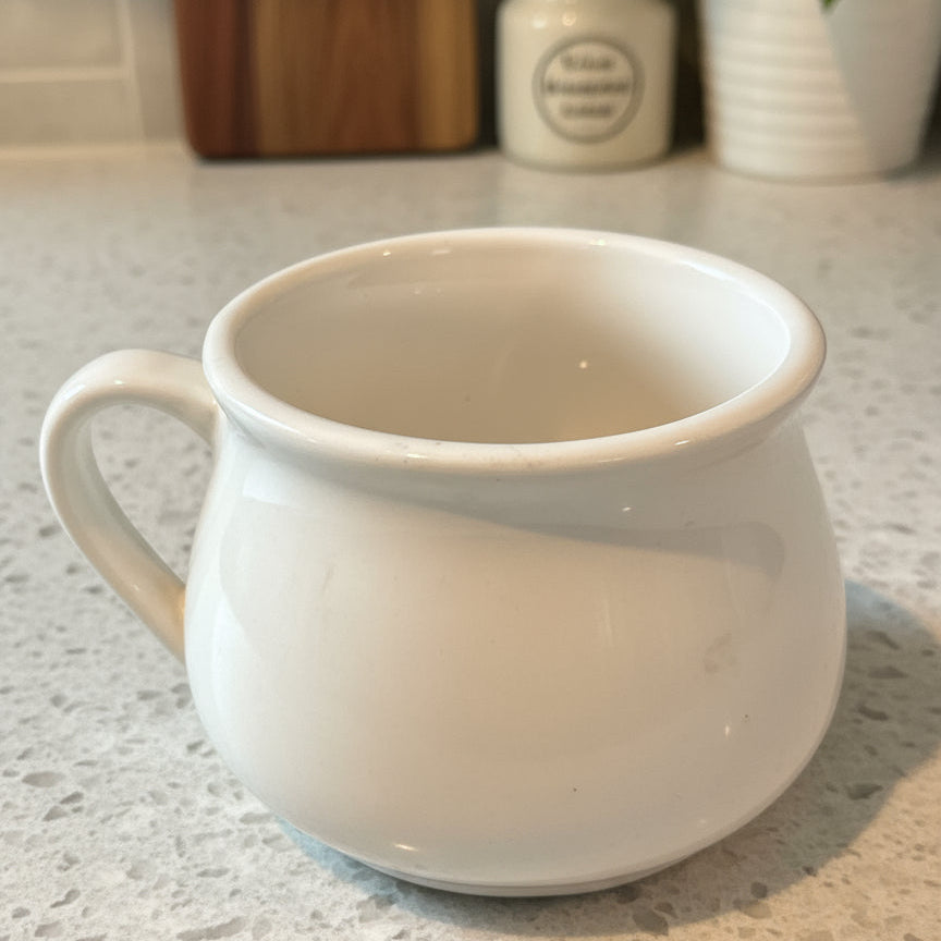 Vintage 1970s Chicken Soup Recipe Ceramic Bowl Mug Cup 3.25" Tall