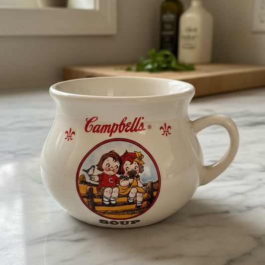 Vintage Campbell Soup Mug Cup Bowl Rare 2000 4" Tall and 4.5" Across at Rim
