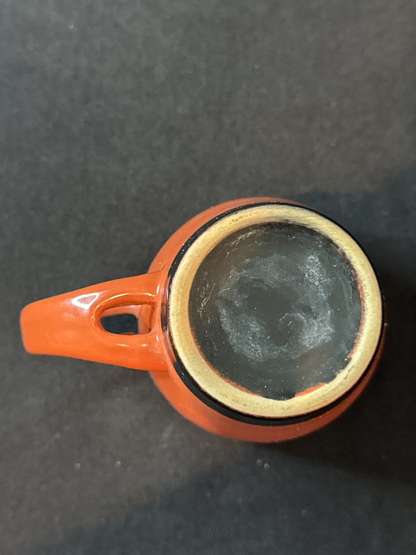 Hot Coffee Brown/Black Coffee Cup Mug With Spoon Holes 4" Tall