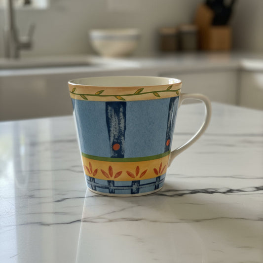 PTS International Interiors Ceramic Sanibel Coffee Cup Mug 3.5" Tall