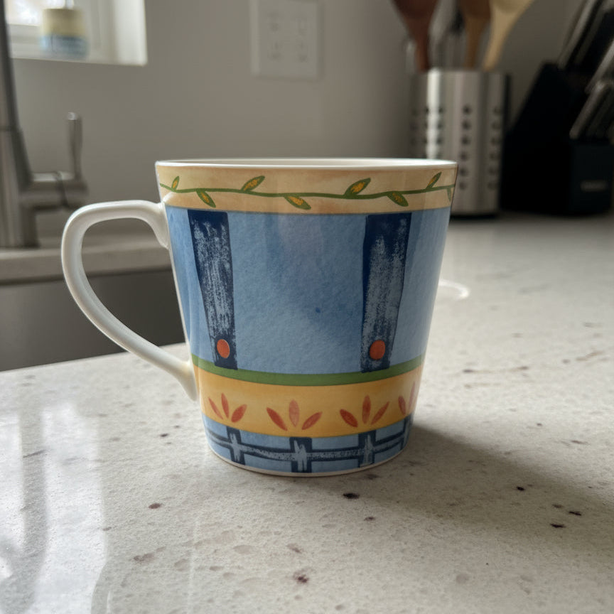 PTS International Interiors Ceramic Sanibel Coffee Cup Mug 3.5" Tall