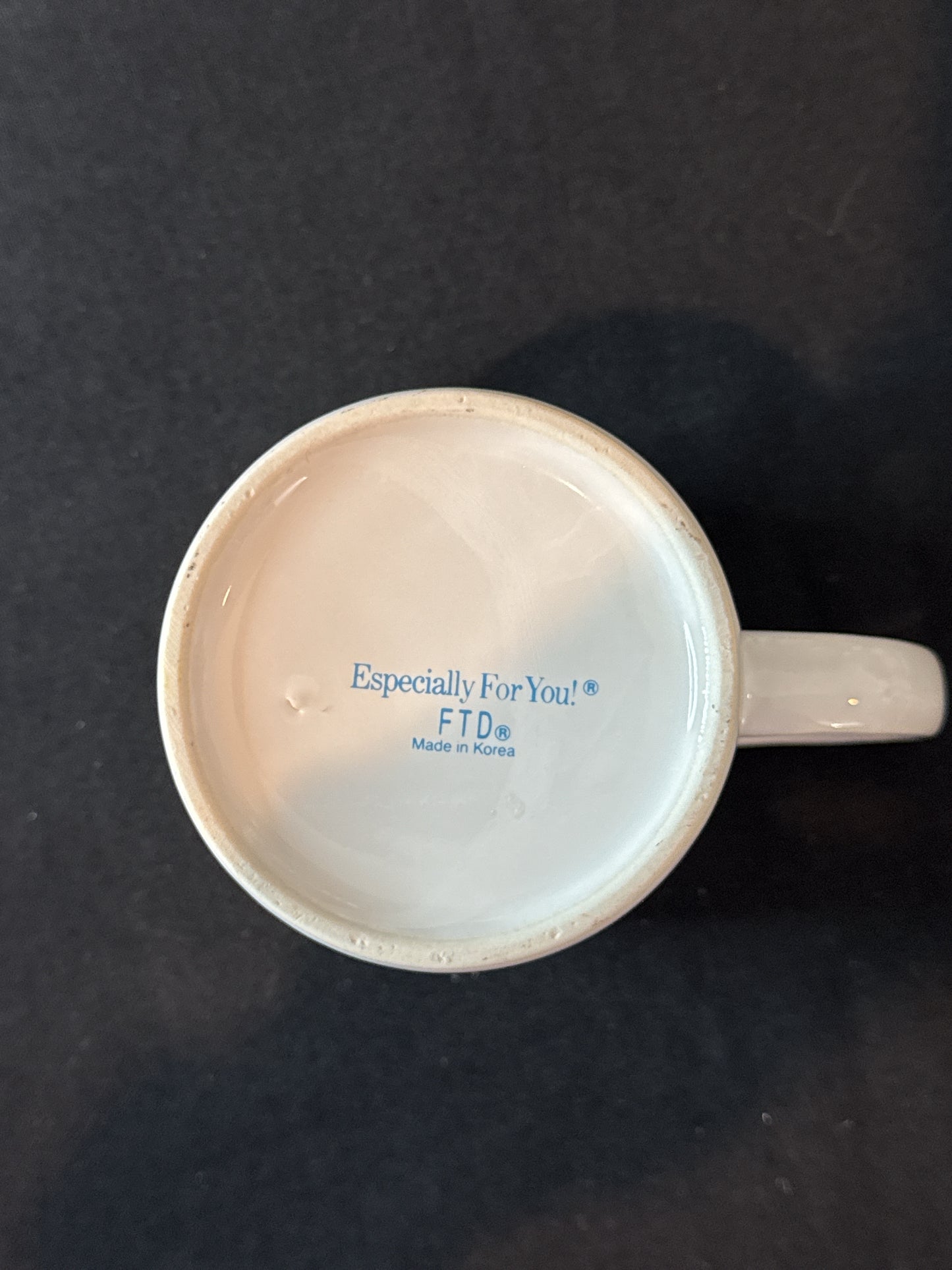 FTD Especially For You Red Green Striped Coffee Cup Mug 3 5/8" Tall