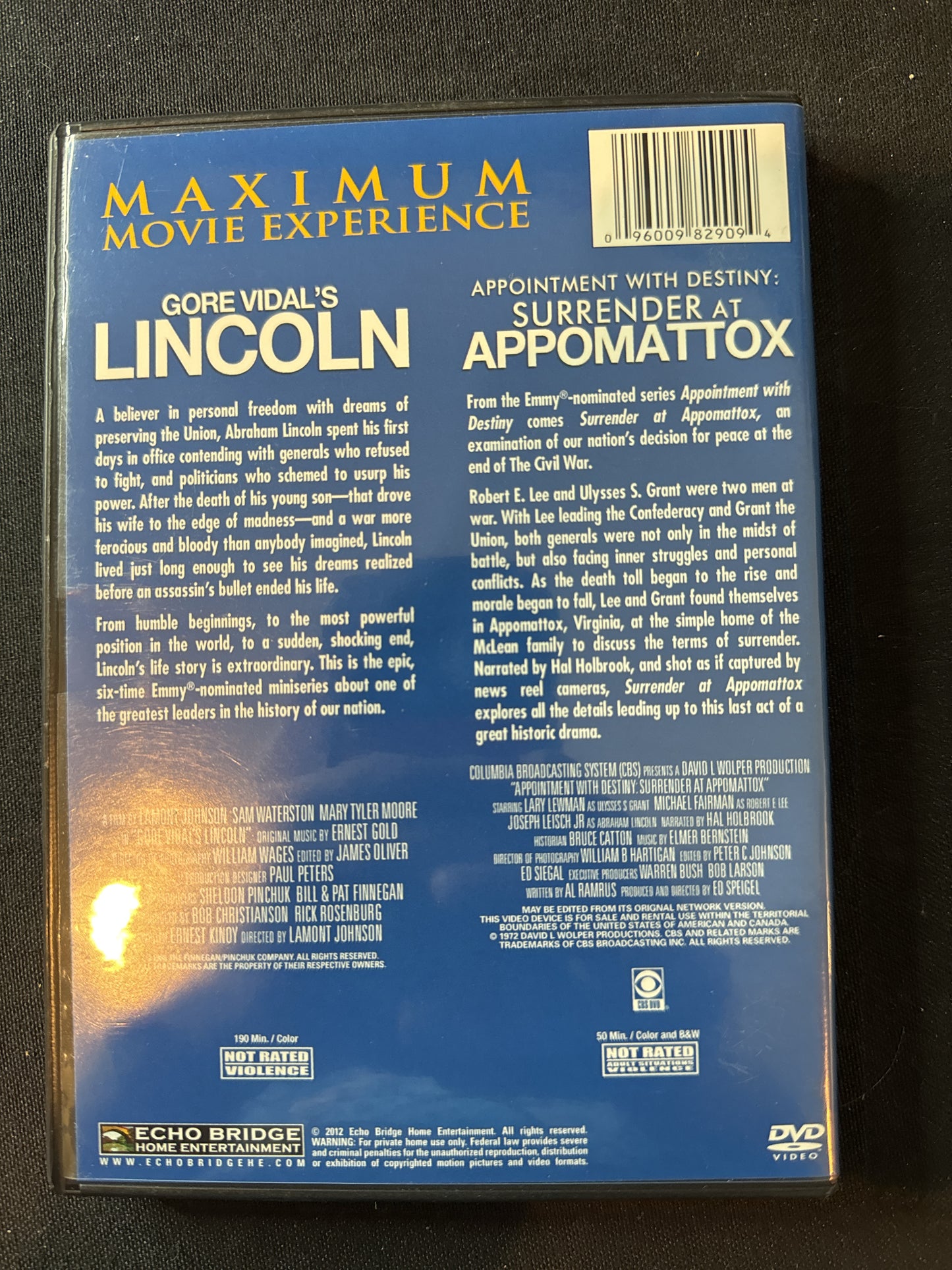 Gore Vidal's Lincoln Civil War Anniversary Collection Surrender at Appomattox DVD
