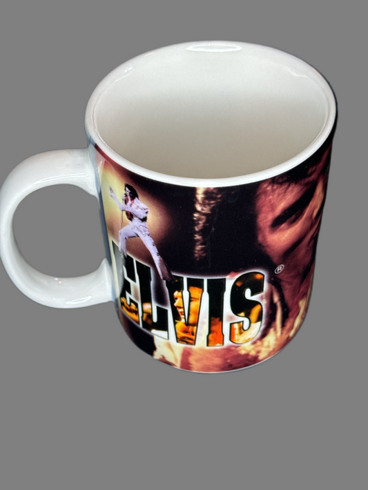 Classic Elvis Presley Coffee Mug with Elvis Presley Signature Inside Rim