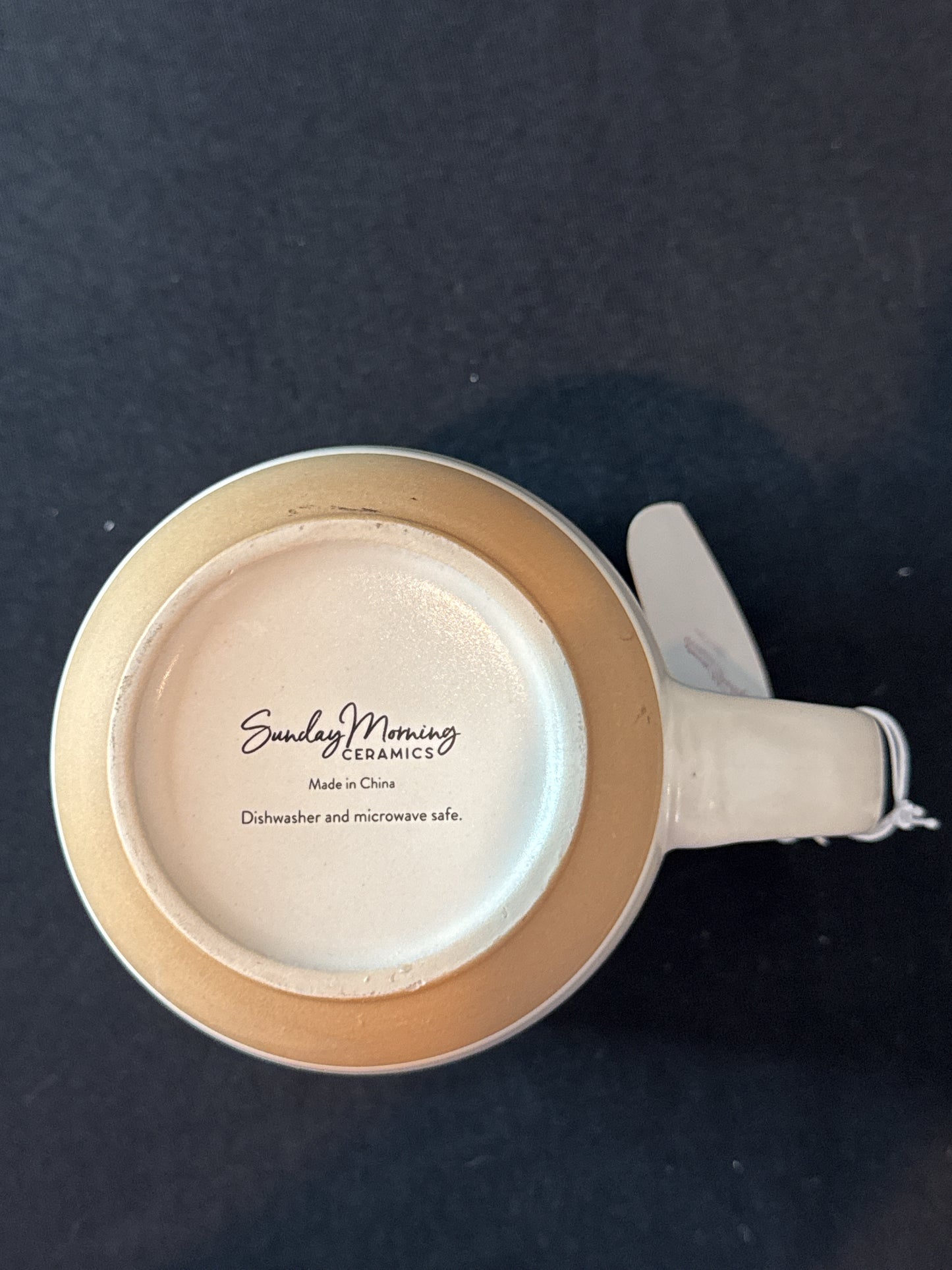 Sunday Morning Ceramics Coffee Break Teddy Bears Coffee Cup Mug Blue Interior 4 3/8" Tall