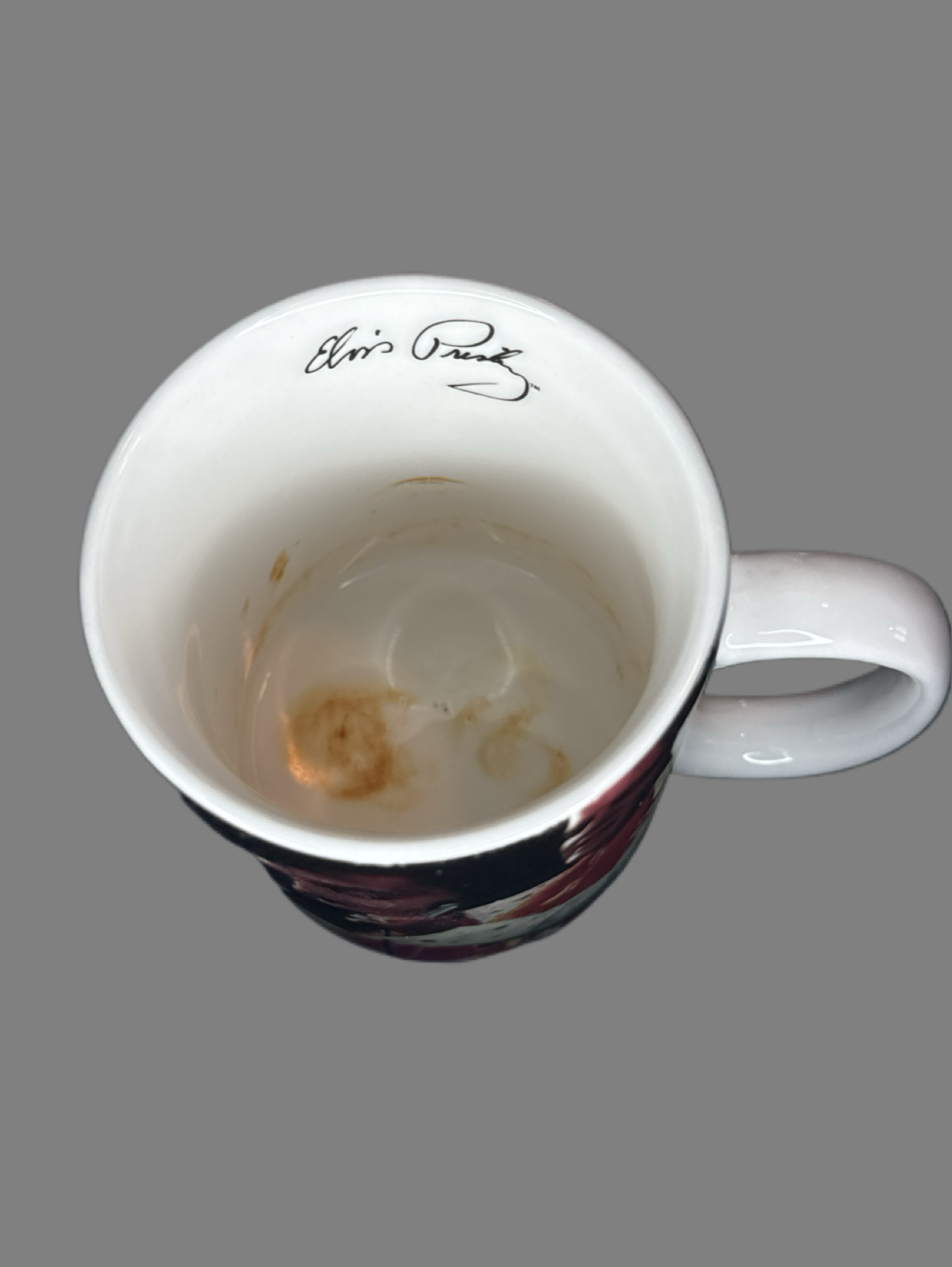 Classic Elvis Presley Coffee Mug with Elvis Presley Signature Inside Rim