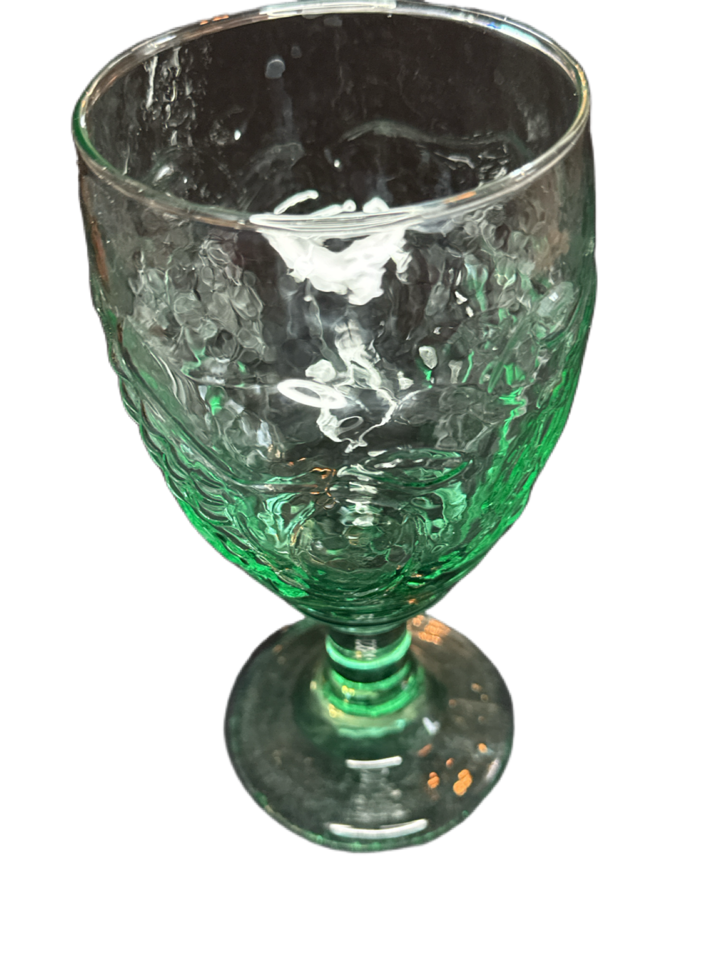 Libbey Orchard Fruit, Aqua/Spanish Green Water Goblet