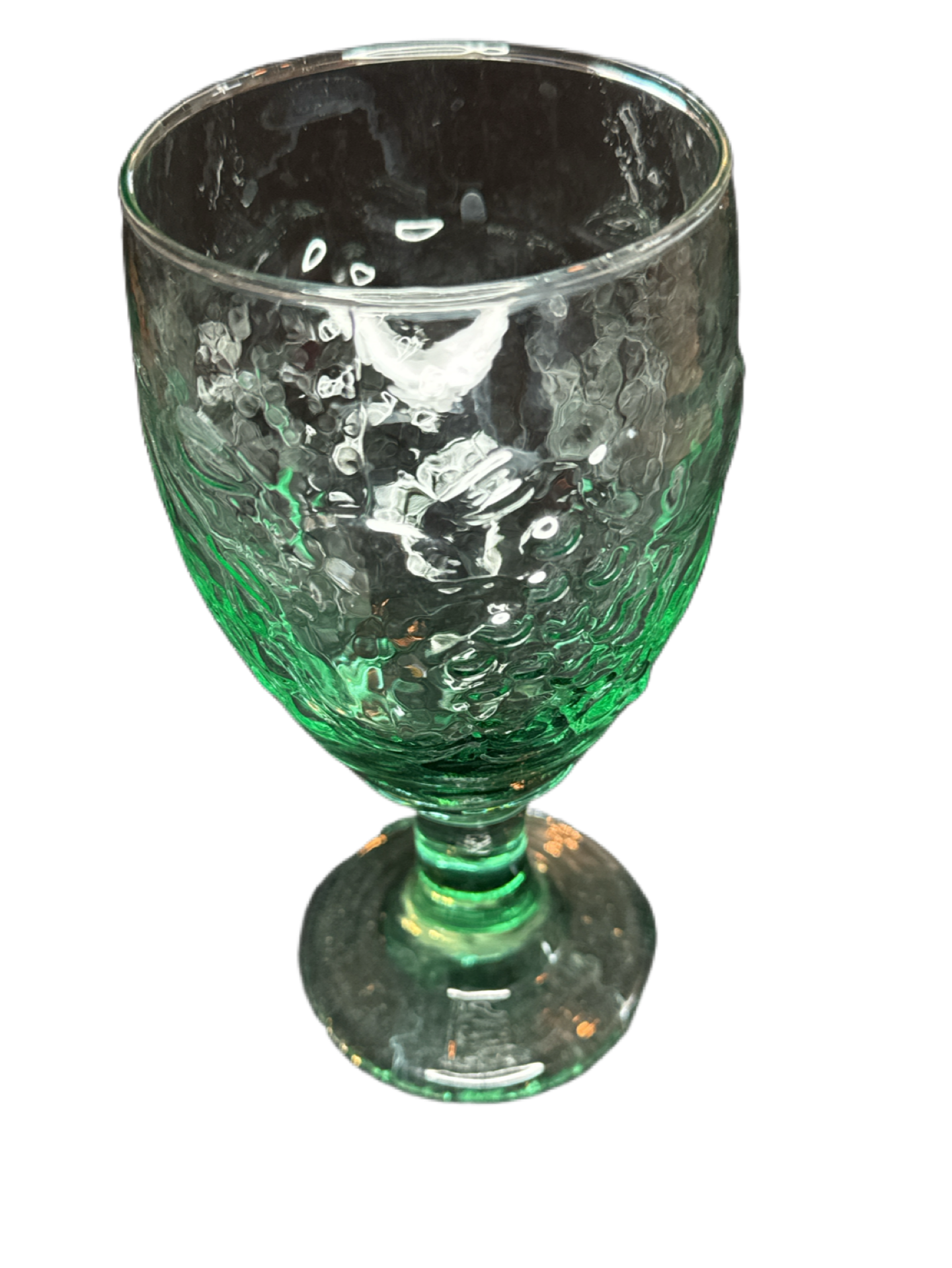 Libbey Orchard Fruit, Aqua/Spanish Green Water Goblet