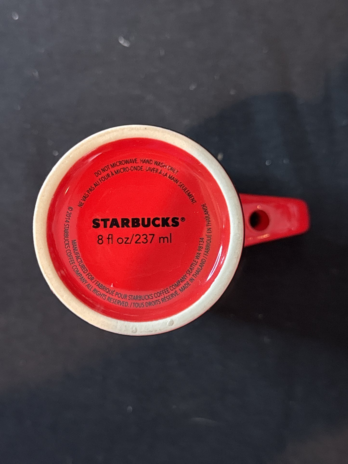 90's Starbucks Verismo Mug 8oz With Spoon Red Silver 4.75" Tall