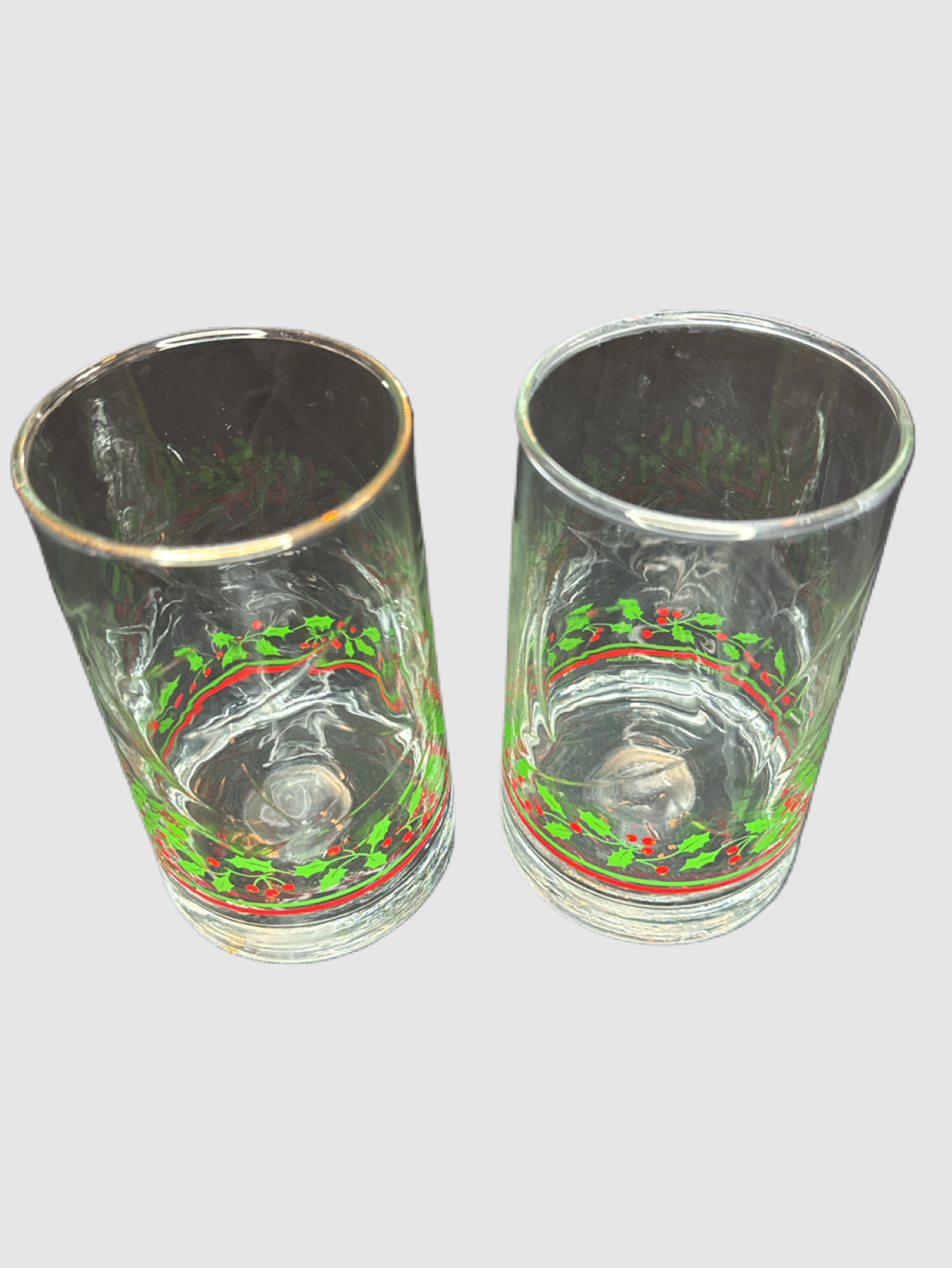 1984 Arby's Christmas Collection Glasses (2) available Hollies and Berries 12oz