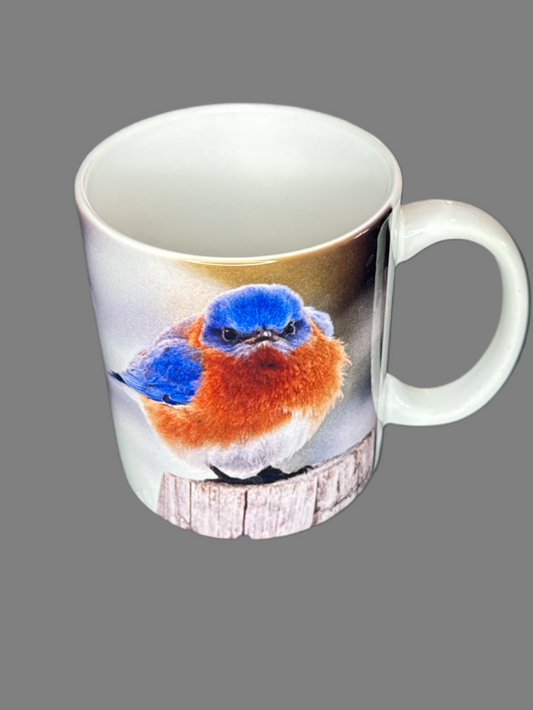 Michael L Smith The Mad Bluebird Coffee Mug Cup Plump Bird 1979 Photo