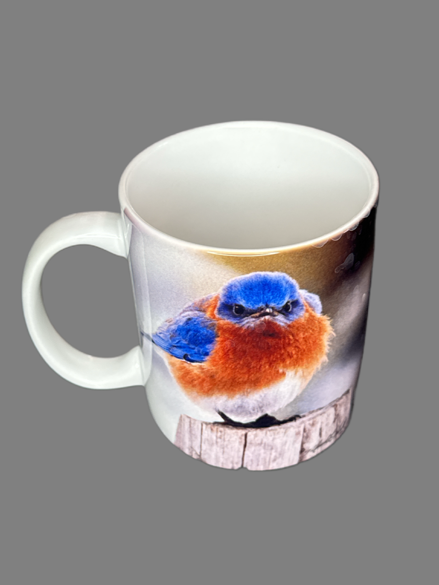 Michael L Smith The Mad Bluebird Coffee Mug Cup Plump Bird 1979 Photo