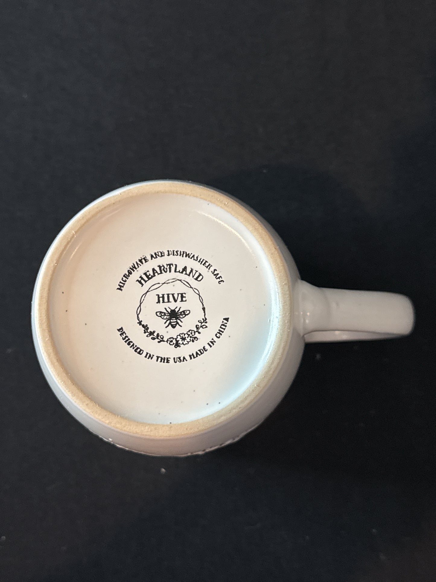 Heartland Hive BEE BLESSED Coffee Cup Mug 4.5" Tall New Yellow Interior