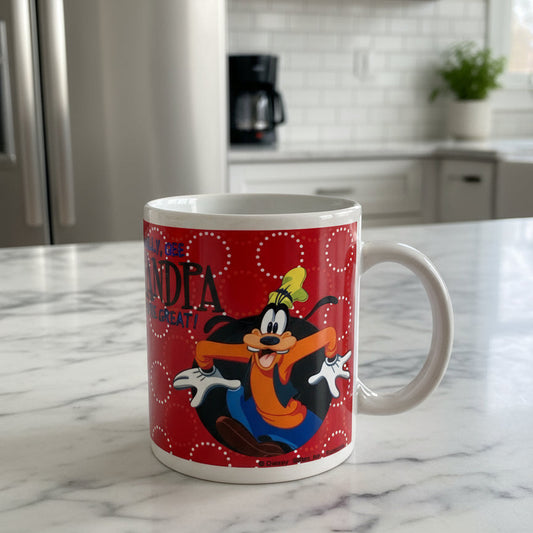 Disney Golly, Gee Grandpa You're Great Goofy Coffee Mug Cup 3.75" Tall