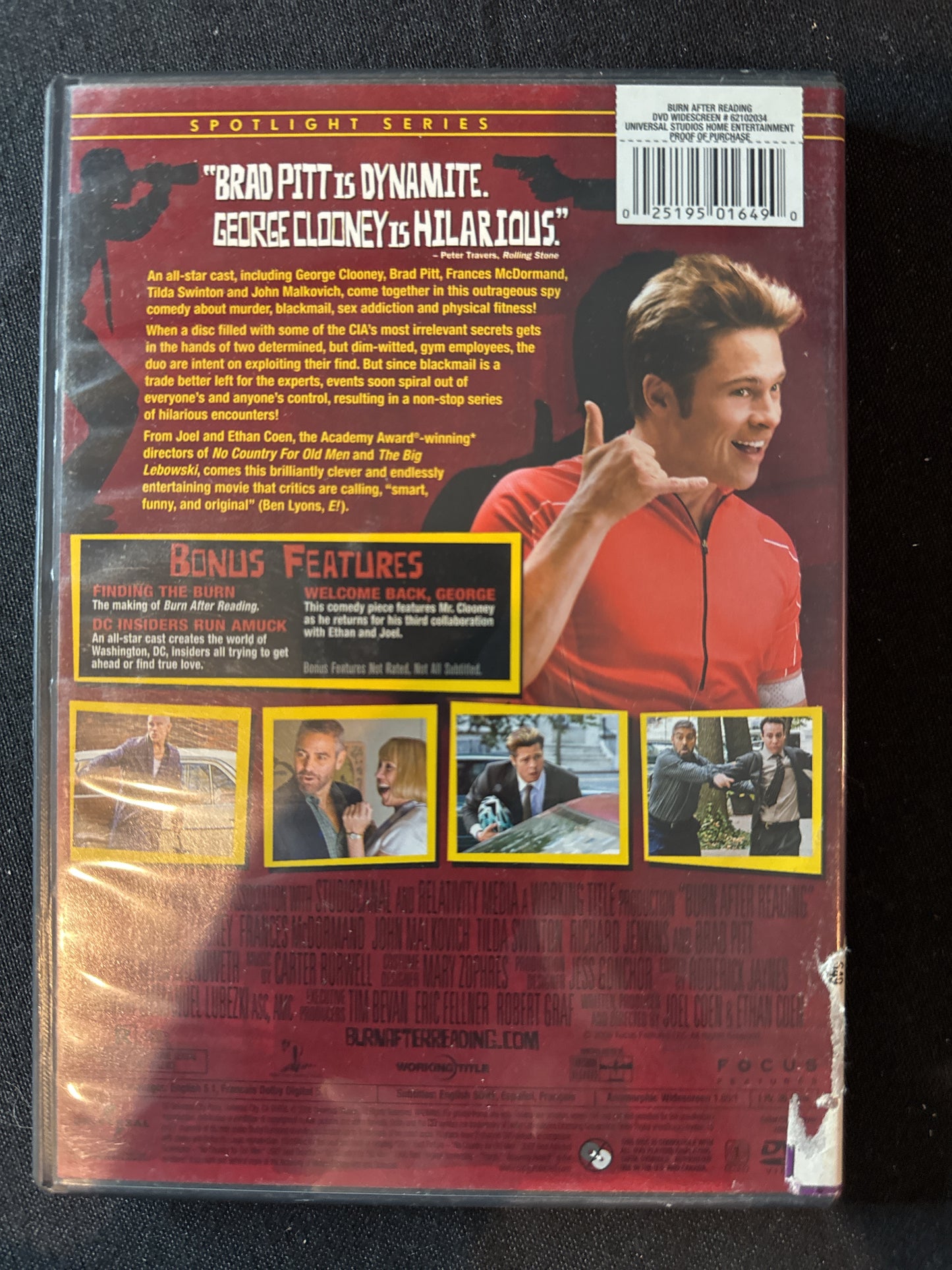 Burn After Reading DVD