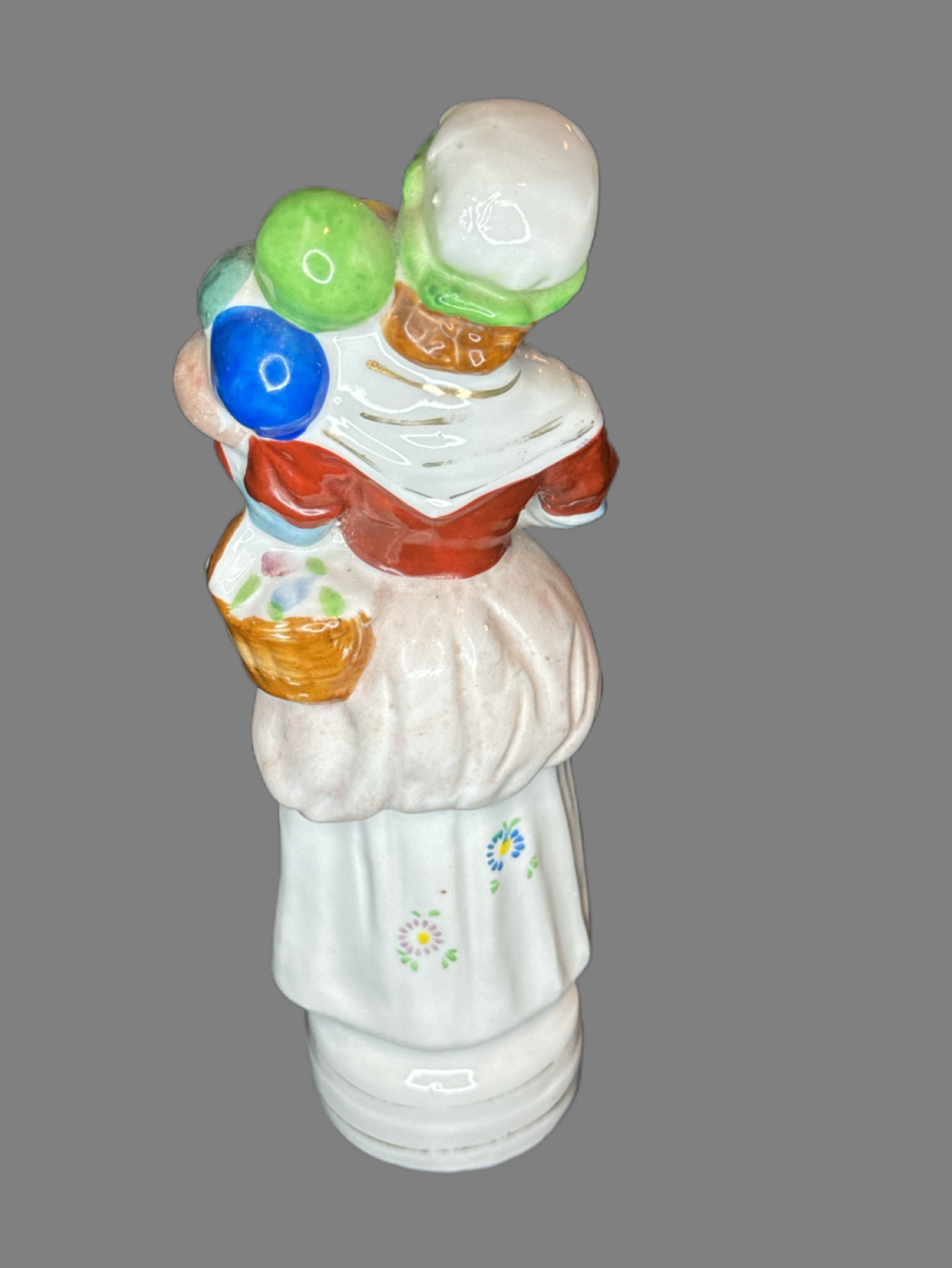 Colonial Couple Holding Balloons Porcelain Figurine Set 9" L&M Inc. Japan Vintage