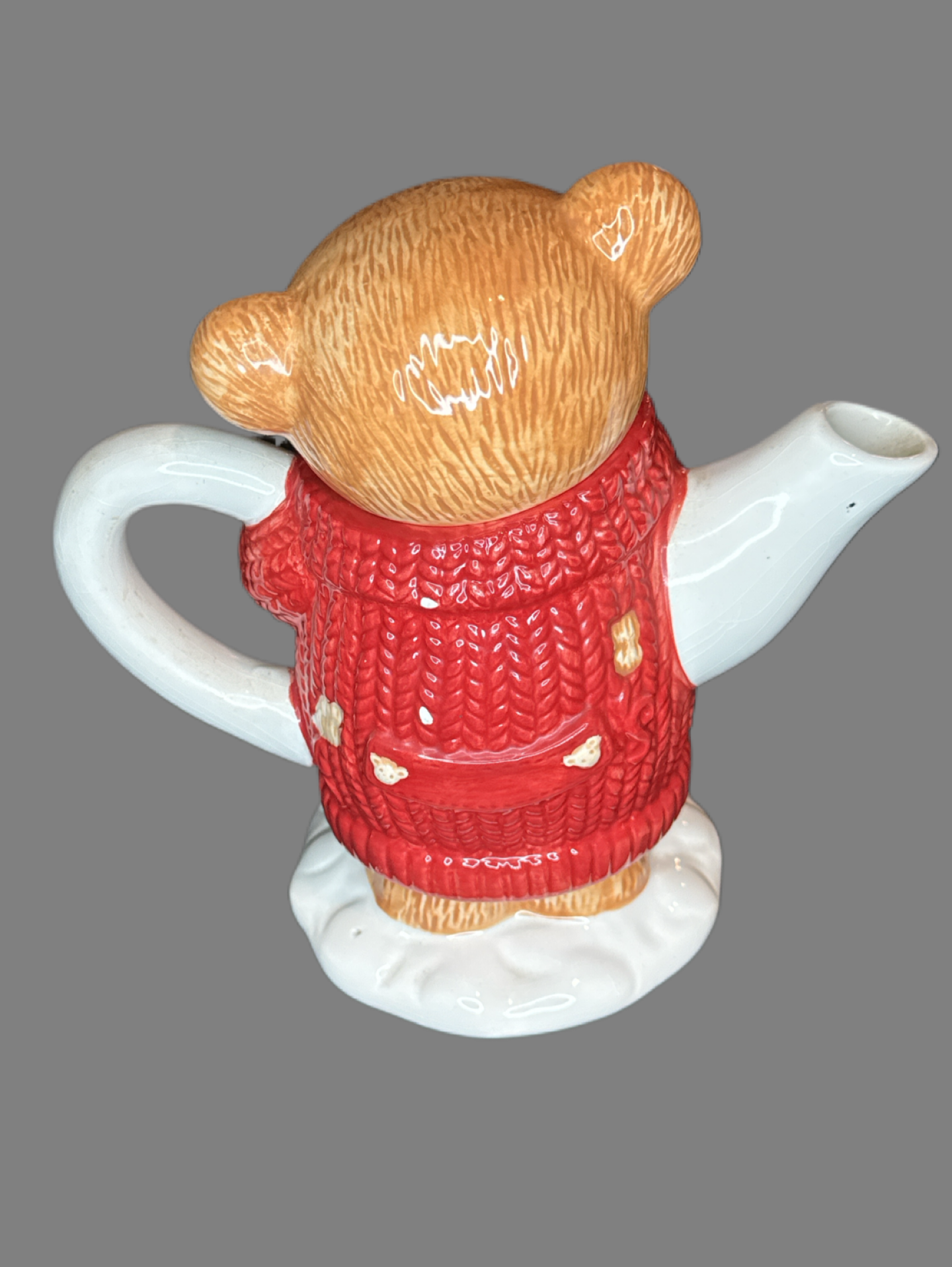 Bear Tea Pot Kettle Gourmet Gifts By Hallmark Red Sweater Item #224501