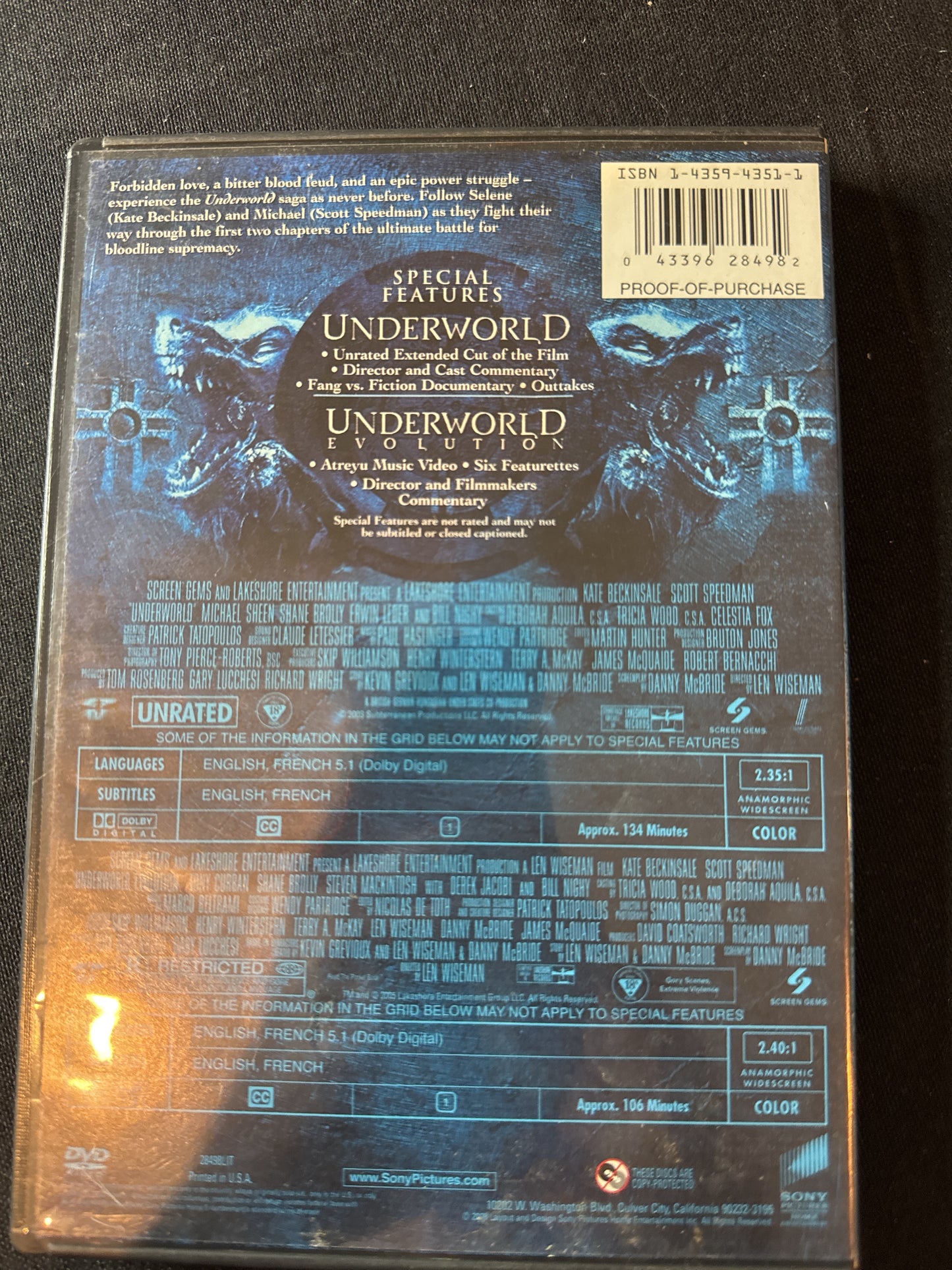 Underworld & Underworld Evolution 2 Disc Double Feature DVDs
