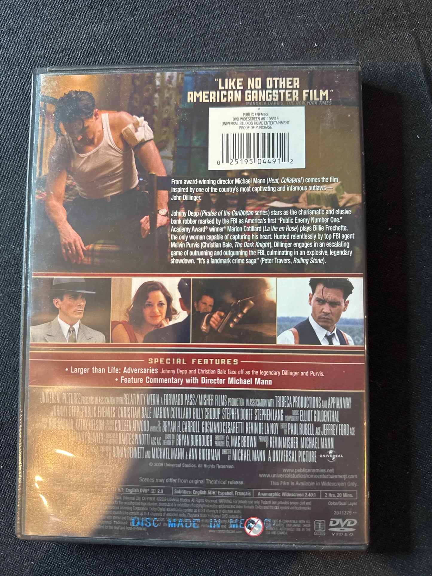 Public Enemies DVD