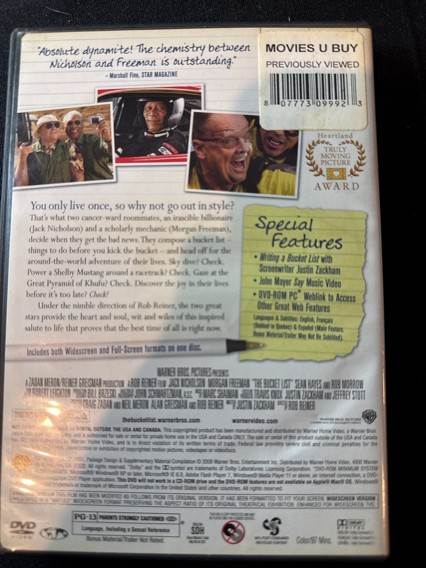 The Bucket List DVD