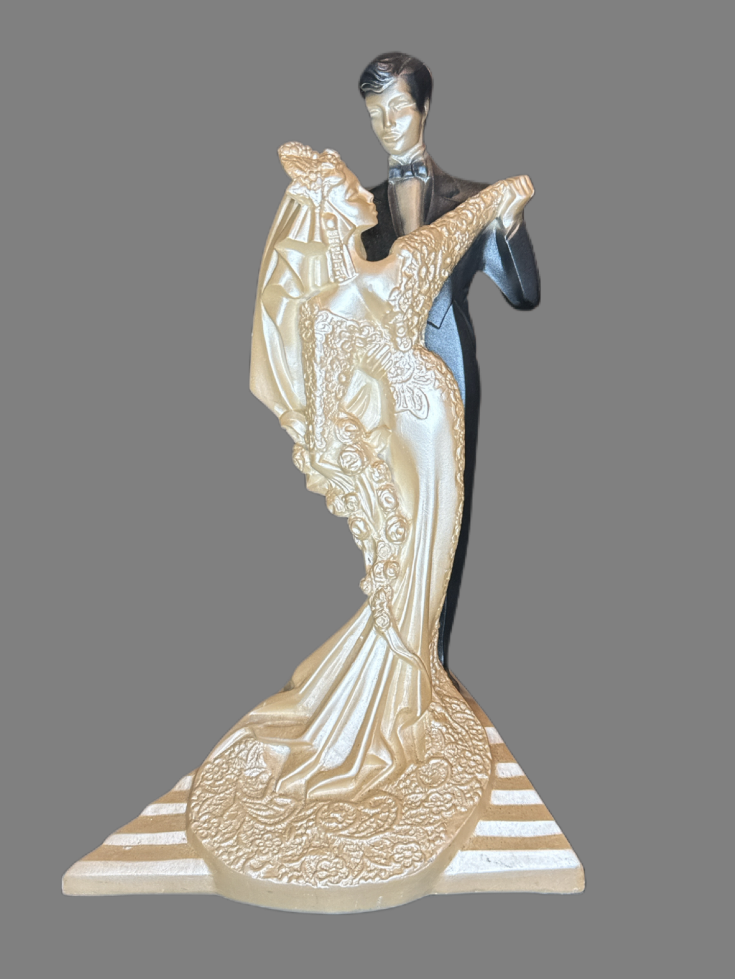 Austin Productions 1992 "Always" Danel Art Deco Bride & Groom Sculpture