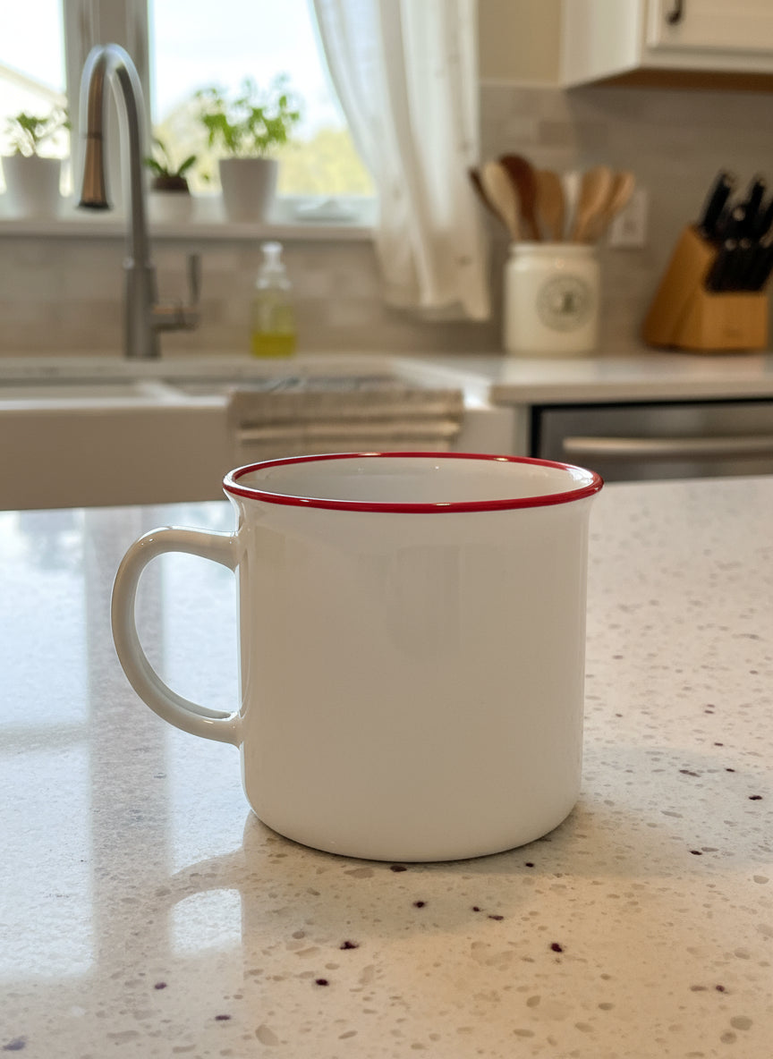 Vintage Link Products Merry Christmas Christmas Tree Truck Coffee Mug Cup 3.5" Tall