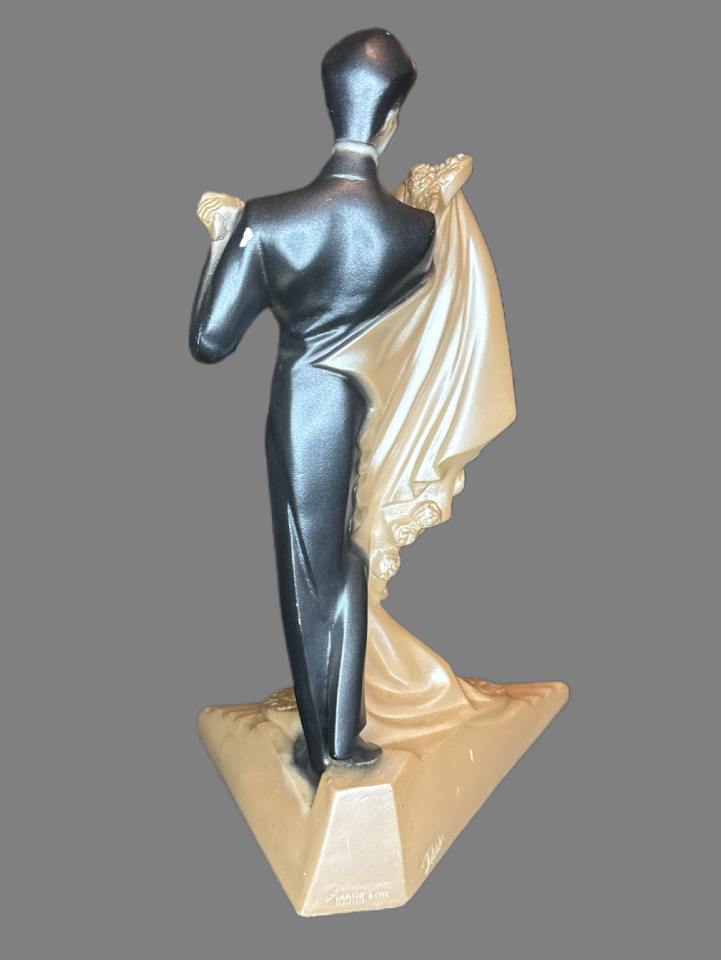 Austin Productions 1992 "Always" Danel Art Deco Bride & Groom Sculpture