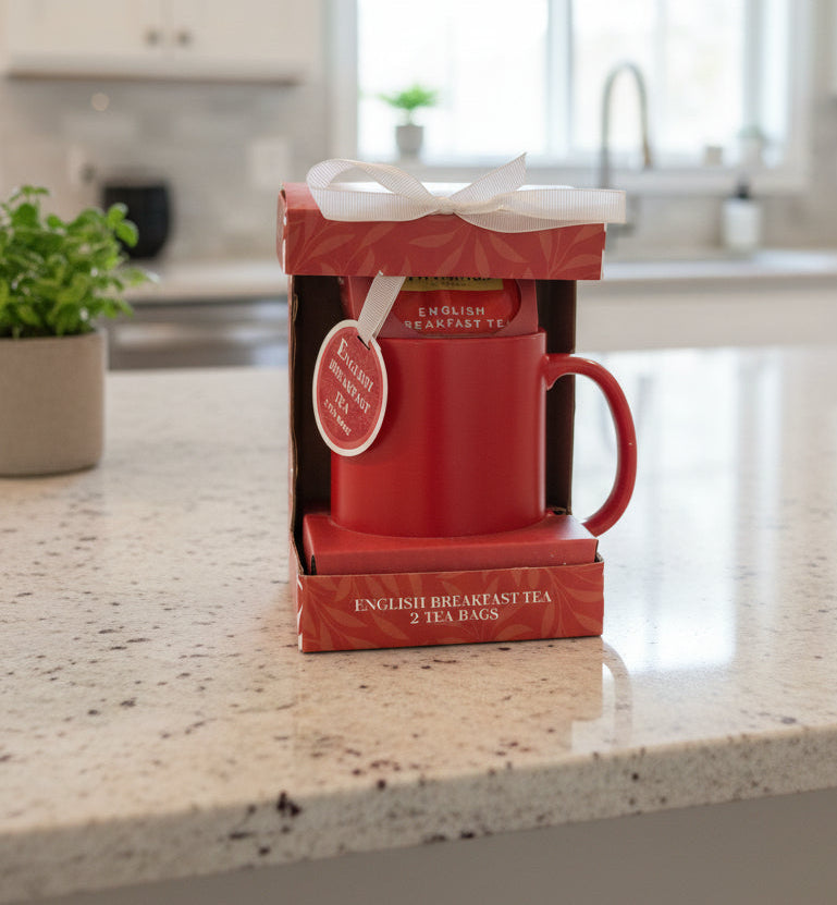 Twinings of London Mug & 2 Tea Bags Combo New In Box 4" Tall