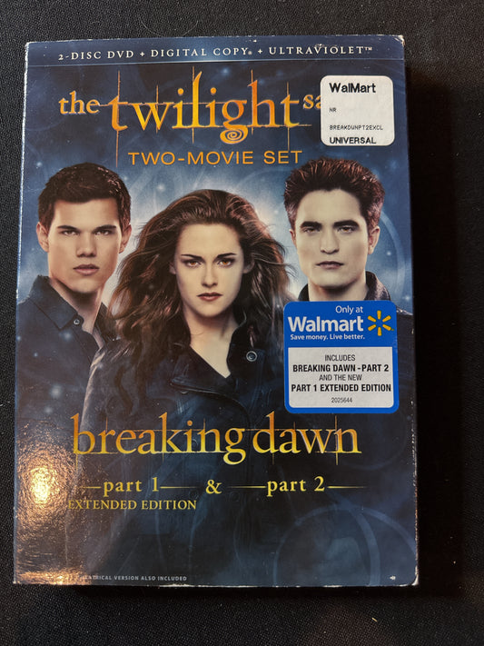 The Twilight Saga Two Movie Set Breaking Dawn Part 1 & Part 2 DVDs