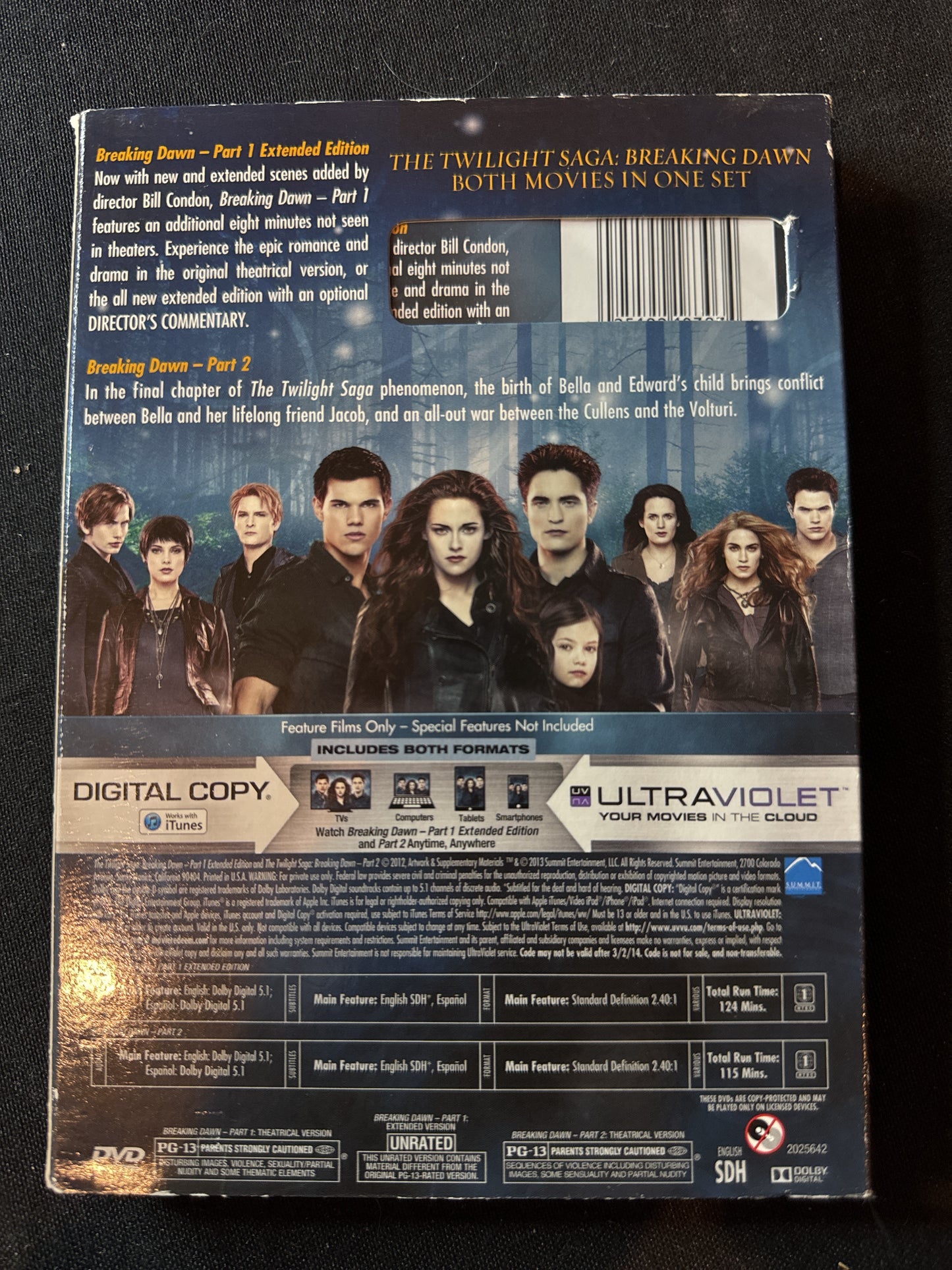 The Twilight Saga Two Movie Set Breaking Dawn Part 1 & Part 2 DVDs