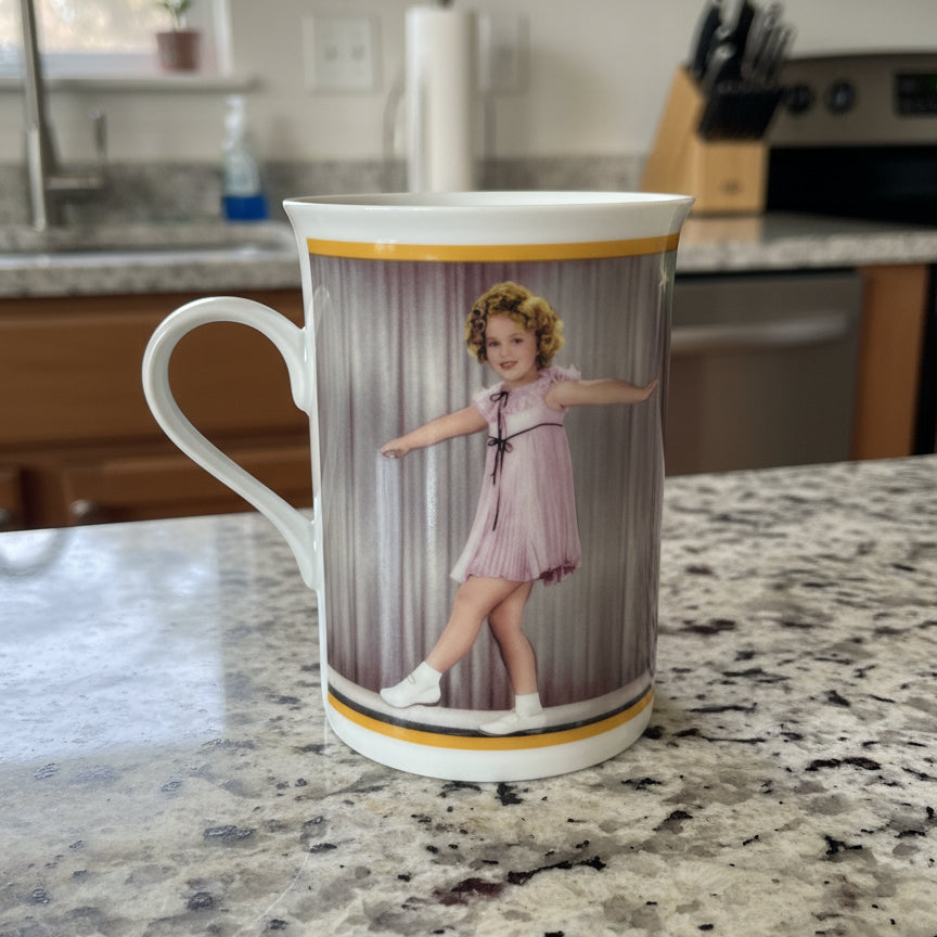 Danbury Mint Collector's Cup Shirley Temple Coffee Mug Cup 4 1/8" Tall Curly Top