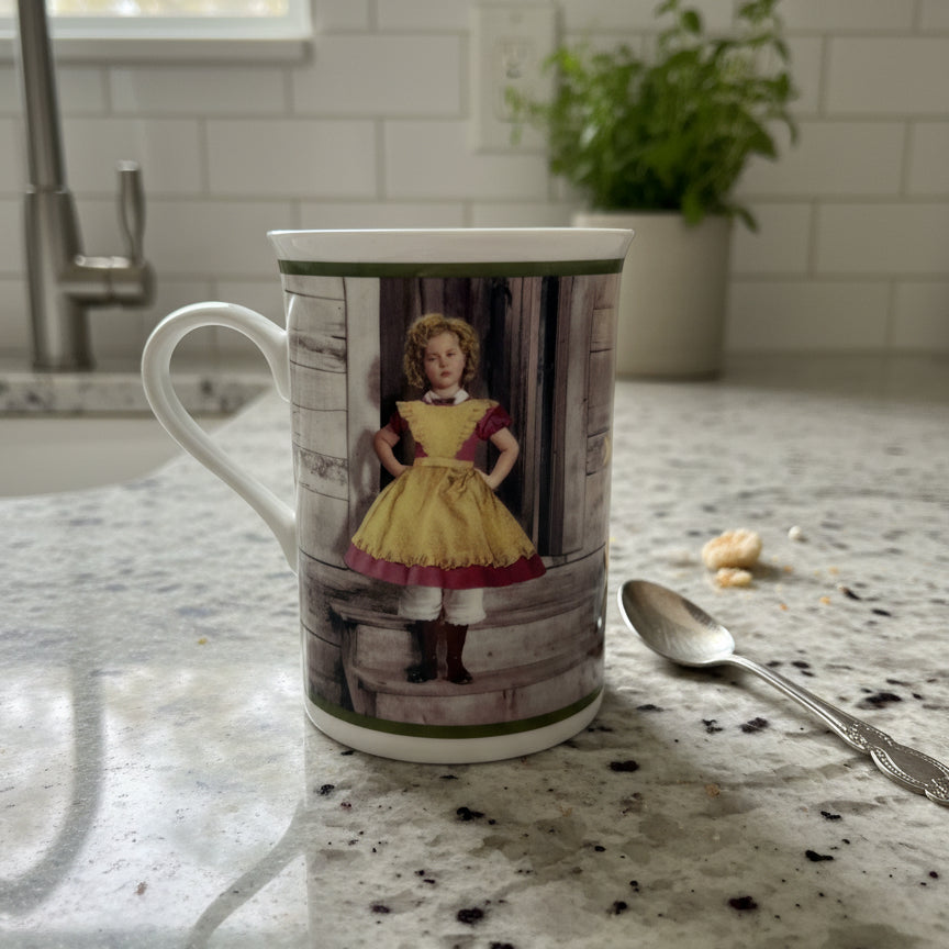 Danbury Mint Collector's Cup Shirley Temple Coffee Mug Cup 4 1/8" Tall The Littlest Rebel