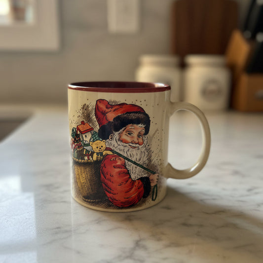 Vintage Santa 1987 Potpourri Press Coffee Mug Cup New in Box 3.5" Tall