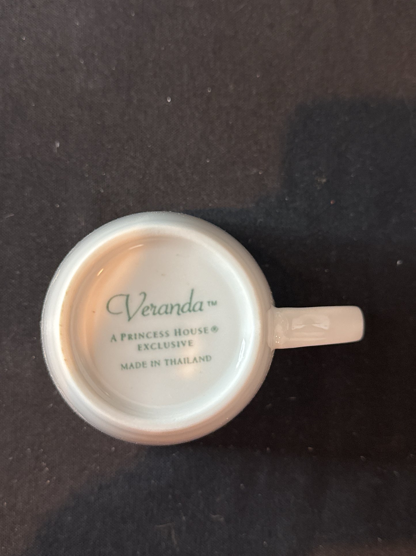 New Old Stock Princess House Veranda Floral Accent Set of 4 Coffee Cups Mugs 3.5" Tall In Box