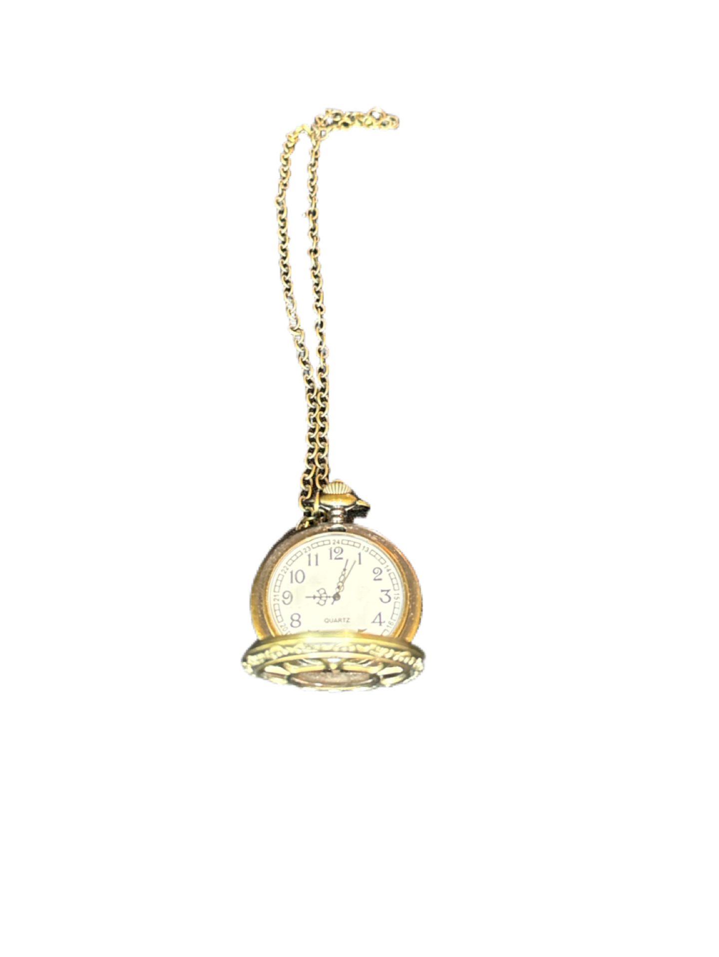 Pocket Watch, Quartz, Brass Cover Needs Battery