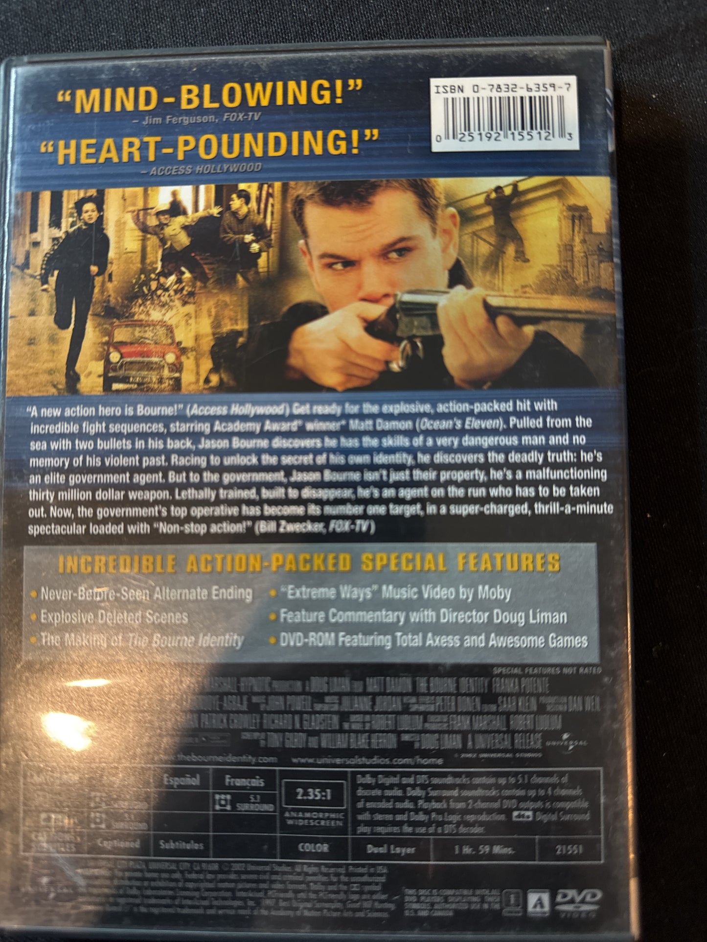 The Bourne Identity DVD