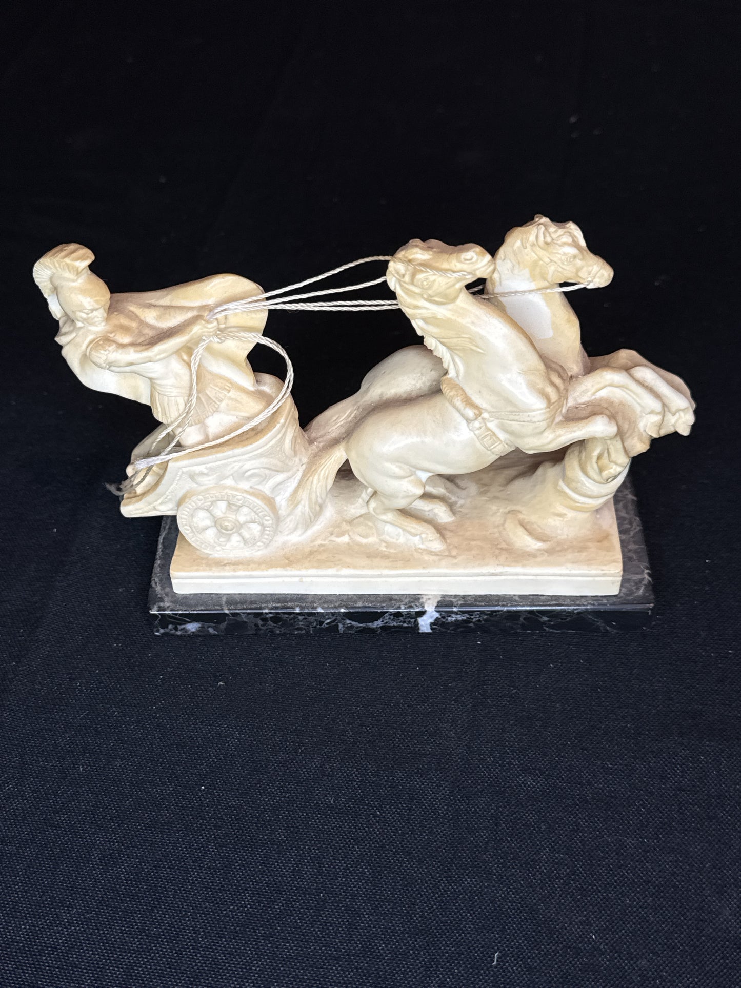 Roman Chariot A. Santini Gladiator Sculpture Statue Italian Vintage Mid Century