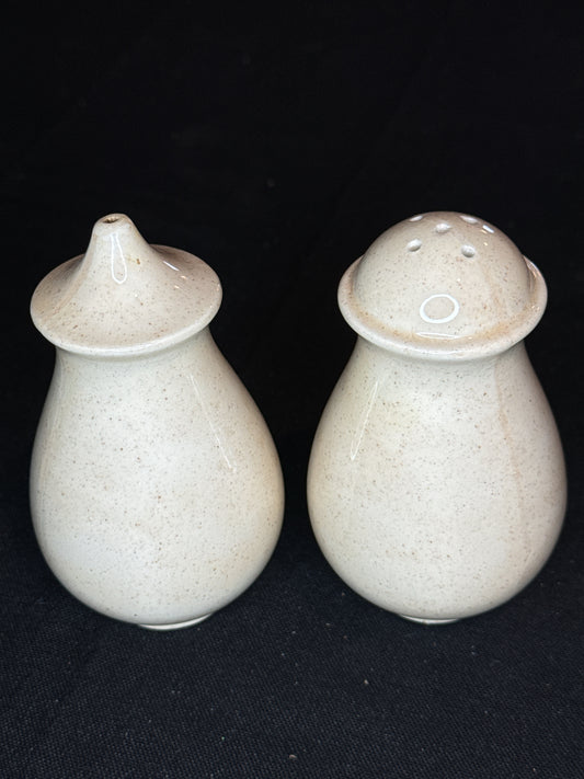 Vintage Salt & Pepper Shakers Brown Speckled