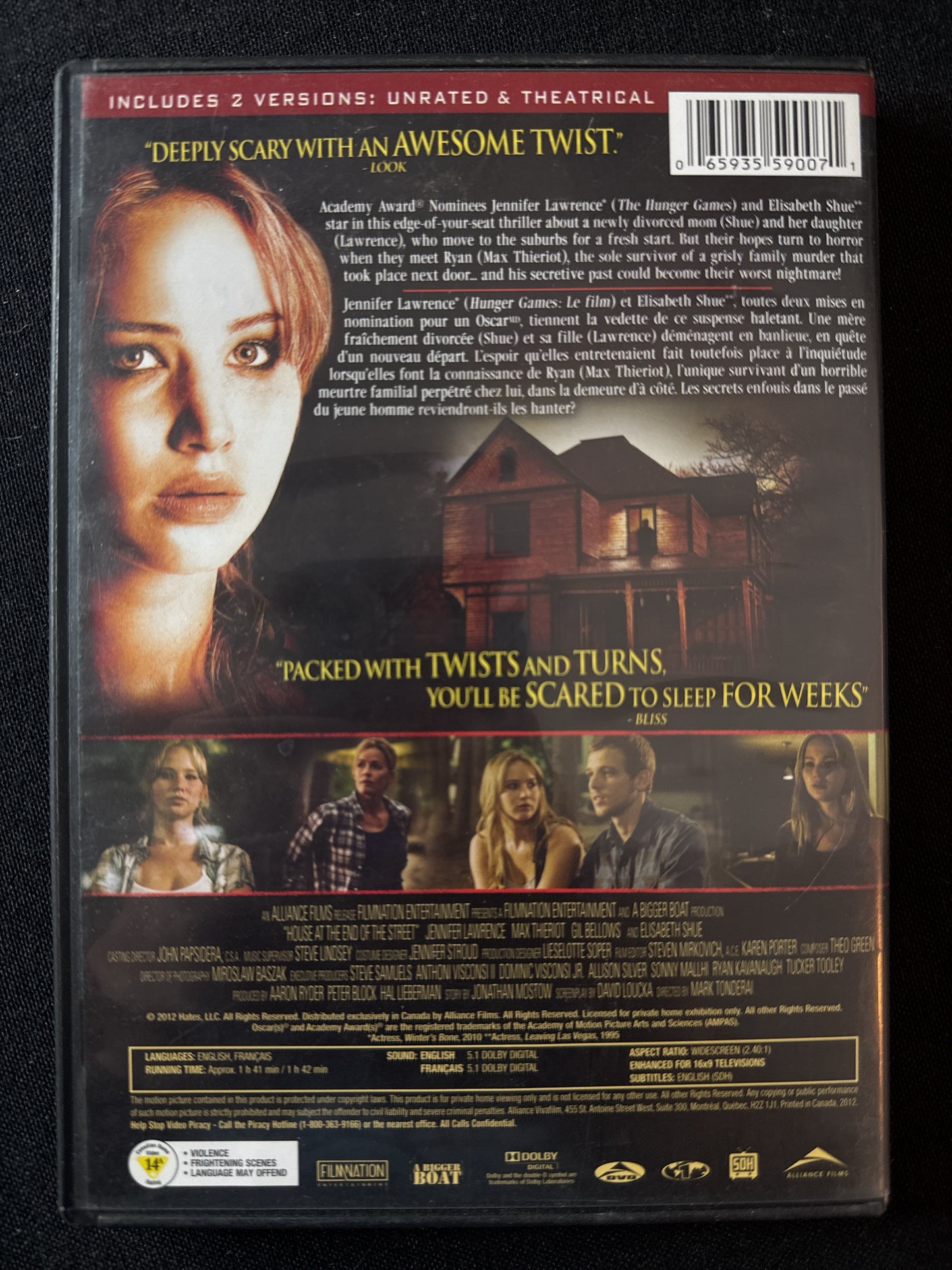 House At The End Of The Street Unrated DVD