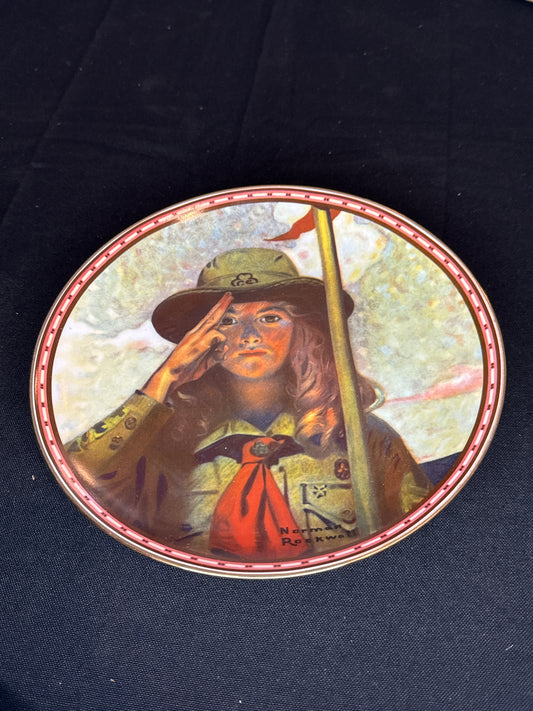 "On My Honor" Limited Edition Collector's Plate by Norman Rockwell